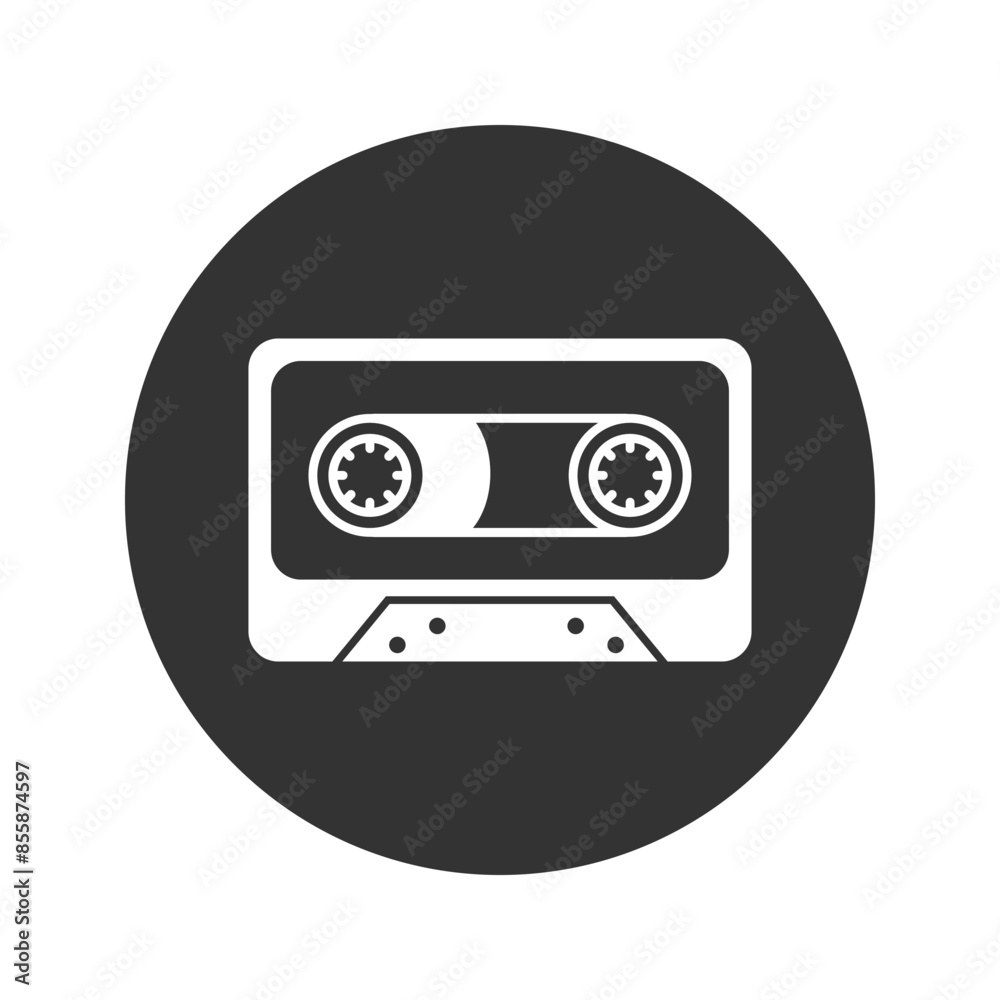 Cassette tape icon. Vector illustration flat sign Cassette tape icon. Vector illustration flat sign