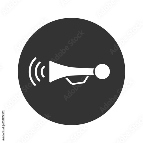 Car horn filled and outline vector icon sign symbol