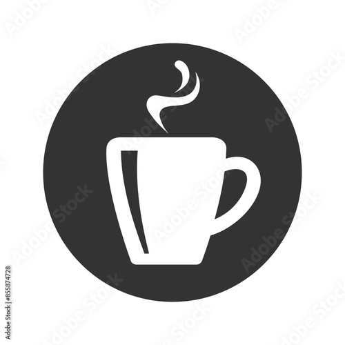 Tea cup simple icon. Vector illustration in flat