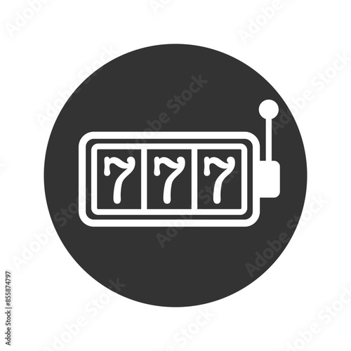 Vector image of slot machine icon flat