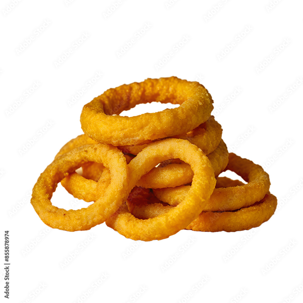 Close-up of crispy, golden onion rings stacked together. Perfect for food blogs, menus, and culinary presentations. Close-up of crispy, golden onion rings stacked together. Perfect for food blogs, menus, and culinary presentations.