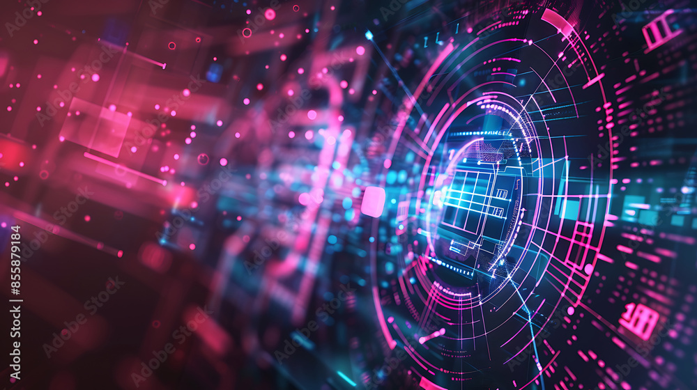 Fototapeta premium technology banner