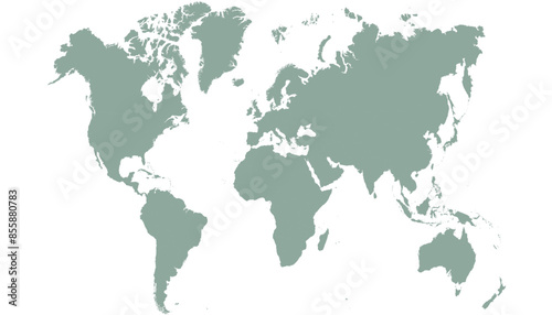 World map. Modern color vector map. Silhouette map	