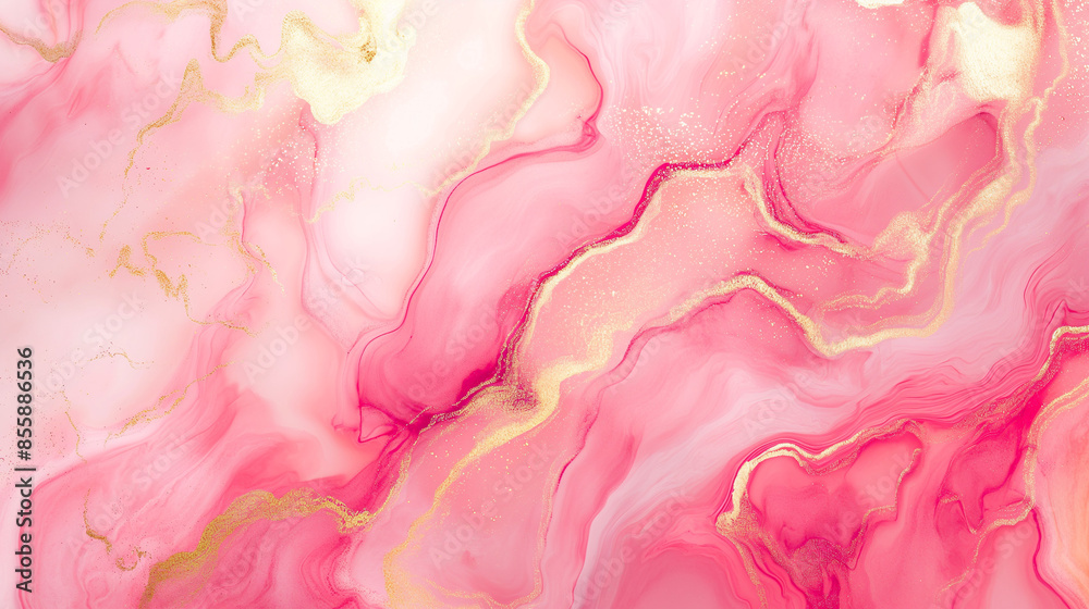 Pink background texture pattern marble gold watercolor abstract wallpaper light. Background stone pink texture pattern marble white paint glitter art seamless liquid agate top rose color print pastel