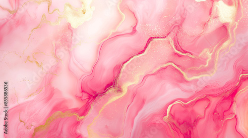 Obraz na płótnie Pink background texture pattern marble gold watercolor abstract wallpaper light. Background stone pink texture pattern marble white paint glitter art seamless liquid agate top rose color print pastel w salonie