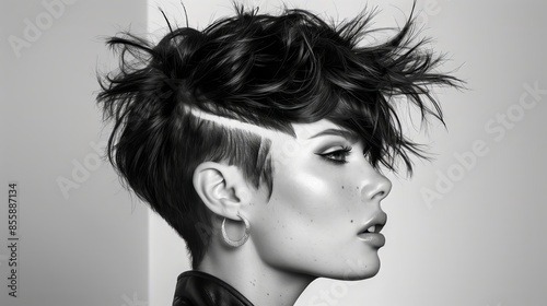 Woman With Short, Edgy Hairstyle