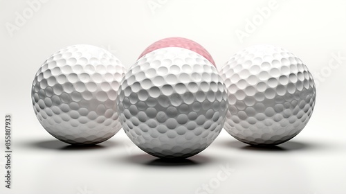 golf balls isolated on white