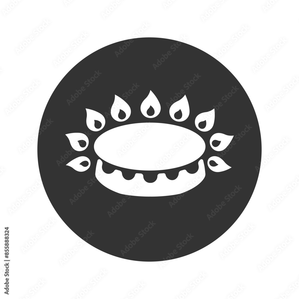 Gas stove burner icon in modern flat style sign. Vector illustration Gas stove burner icon in modern flat style sign. Vector illustration