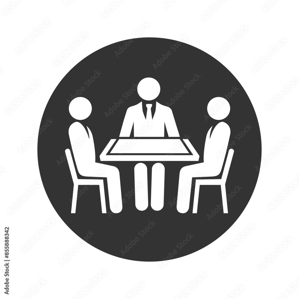 Meeting icon. Vector concept illustration for design flat sign Meeting icon. Vector concept illustration for design flat sign