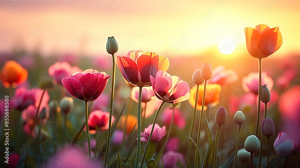 Obraz premium tulips in the morning