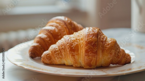 Croissants that make your figure beautiful are yours. wide angle lens