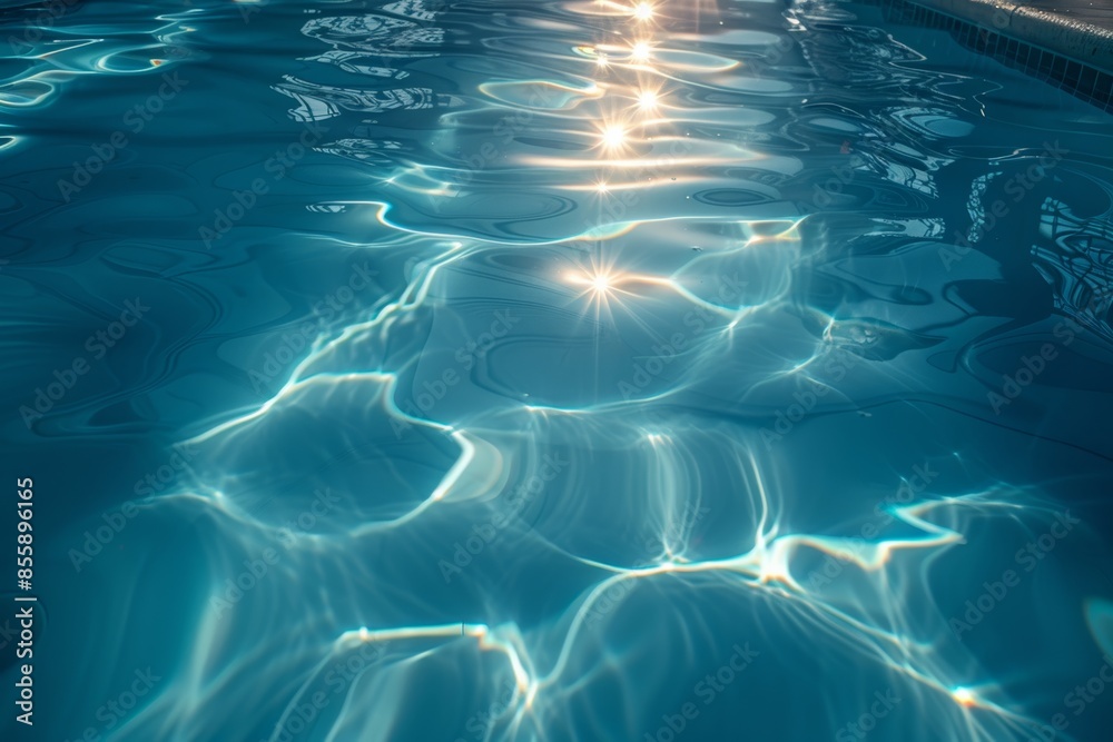 underwater blue background in the pool with sun shapes on the background underwater blue background in the pool with sun shapes on the background