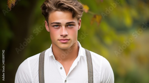 portrait of a man in white