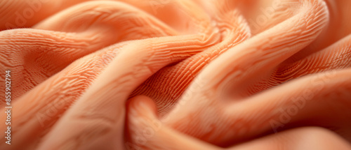A close-up shot of a weathered monk's robe, revealing glimpses of an ancient Thai silk pattern (elephant footprints in faded earth tones) peeking through the worn fabric