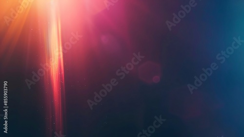 Light leaks Subtle light leak effects on a dark background, providing a trendy, artistic look with a blank area for text in the center