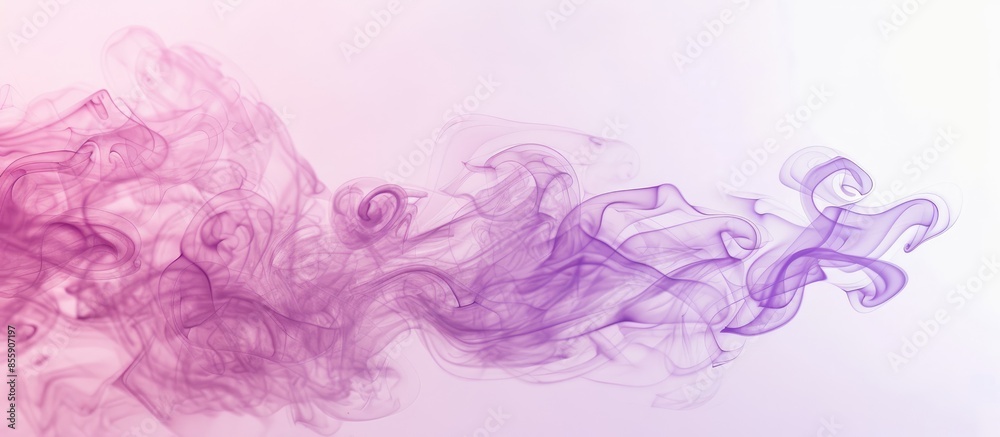 Pink with purple color of smoke on isolated on pastel background. Copy space image. Place for adding text and design Pink with purple color of smoke on isolated on pastel background. Copy space image. Place for adding text and design