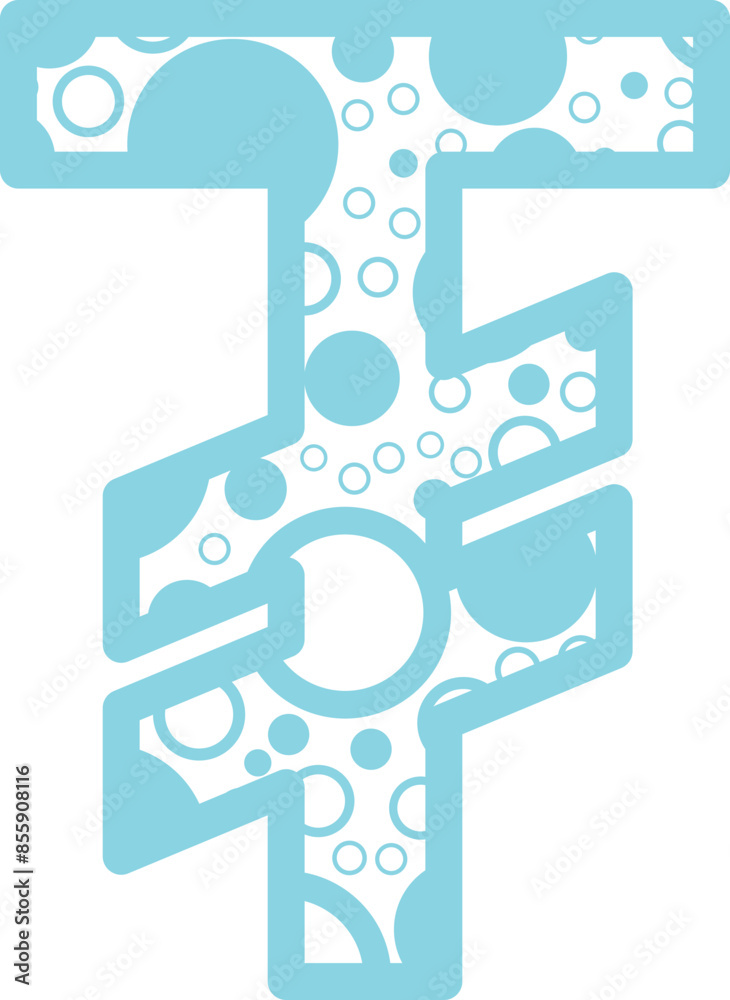 Bubble Currency font vector shape Bubble Currency font vector shape