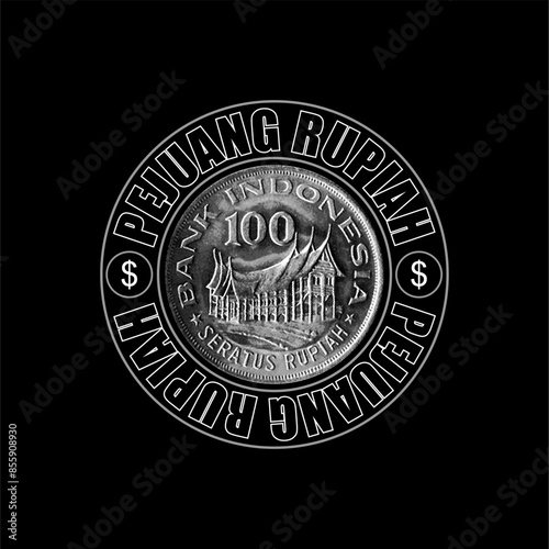 pejuang rupiah slogan vintage...