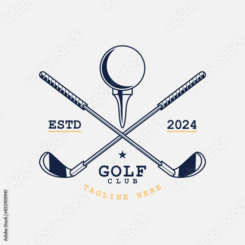 golf logo design emblem vector