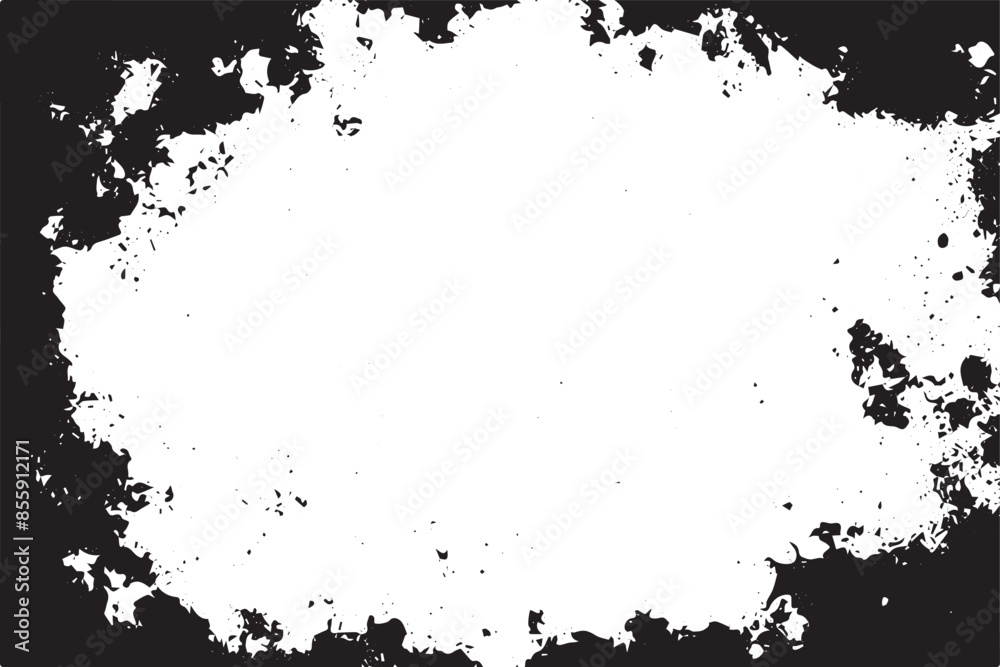 Obraz premium Abstract vector noise | Small particles of debris and dust | Distressed uneven background | Grunge texture overlay with rough and fine grains isolated on white background | Vector illustration
