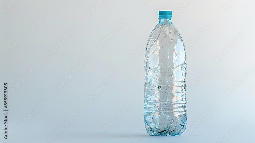 A big plastic bottle with white background. A big plastic bottle with white background.