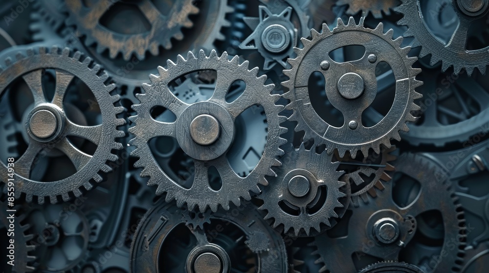 Action gears background Action gears background