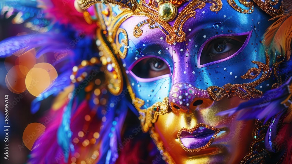 dazzling multicolored carnival mask with intricate details symbolizing festive celebration and entertainment vibrant party concept dazzling multicolored carnival mask with intricate details symbolizing festive celebration and entertainment vibrant party concept