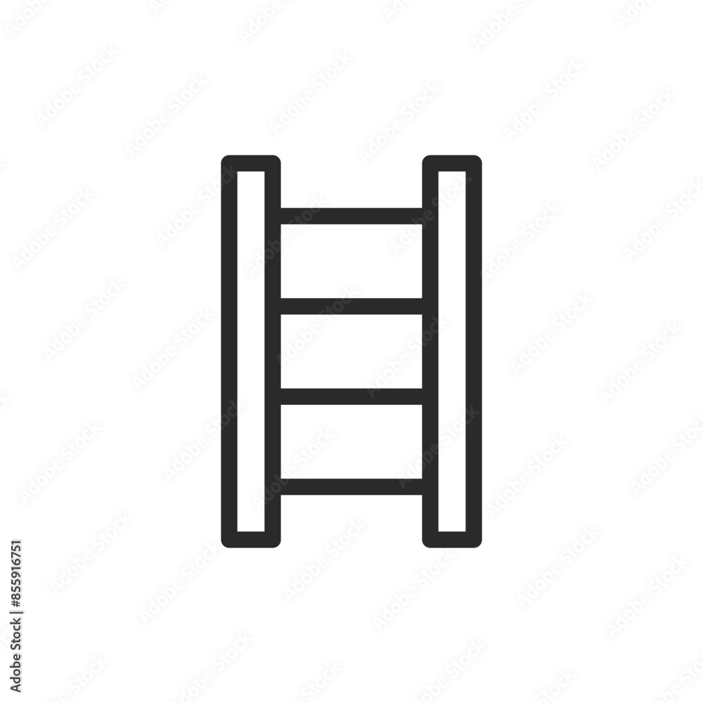 Ladder, linear style icon. simple ladder. Editable stroke width. Ladder, linear style icon. simple ladder. Editable stroke width.