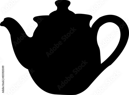 Tea pot, Camping Kettle fill Icon of a Portable Campfire Kettle for Boiling Water during Outdoor Adventures and Camping. Drinking coffee pot. Vector sign and symbol isolated on transparent background.