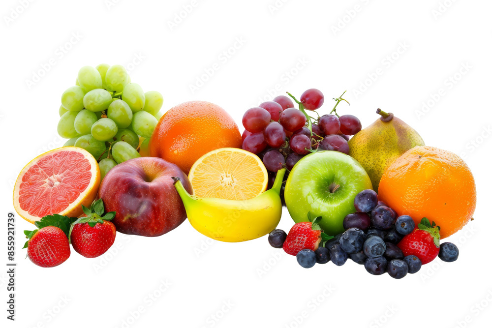 Healthy Fruits isolated on transparent background Healthy Fruits isolated on transparent background