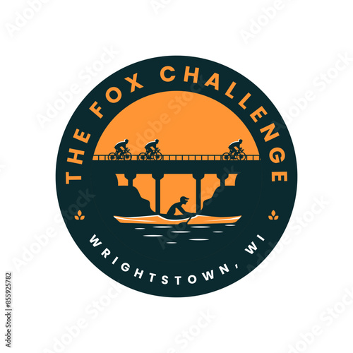 The Fox chalenge Logo Design Vector  photo