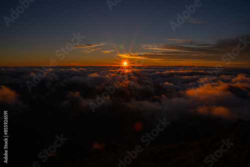 sunset in the mountains