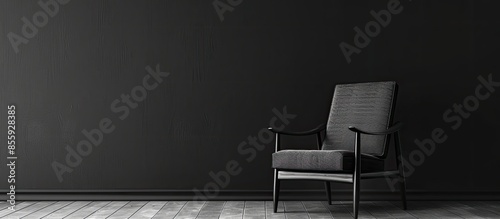 One chair. Copy space image. Place for adding text and design