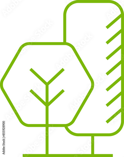 Tree Icon Line Art