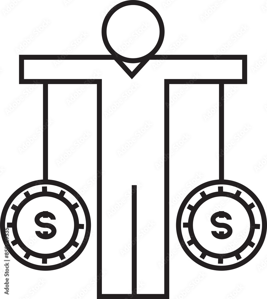 Man Holding Dollar Coins Icon
Man Holding Dollar Coins Icon