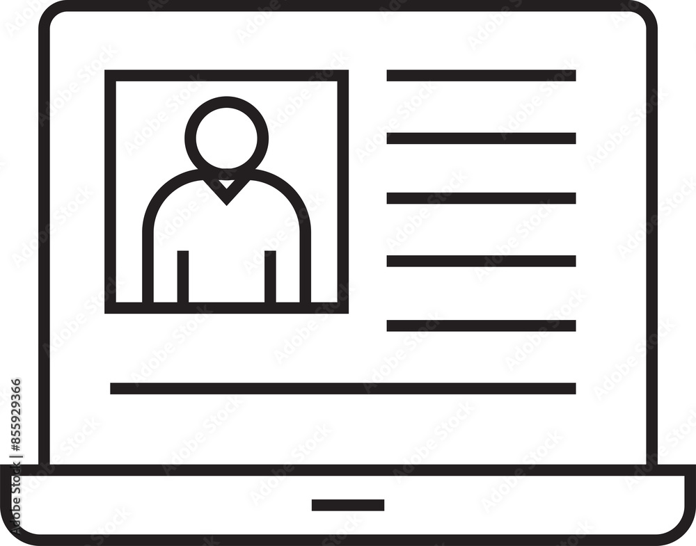 Job Application on Laptop Icon
Job Application on Laptop Icon