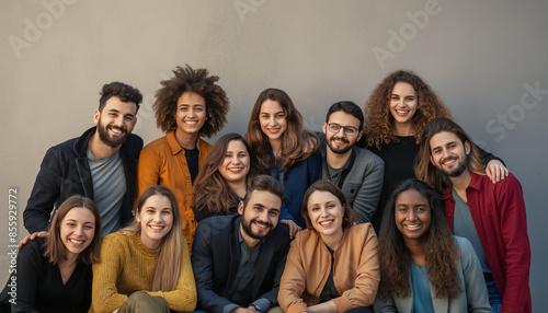 Diverse Team Portrait Happy, Smiling Professionals, Collaborative Teamwork