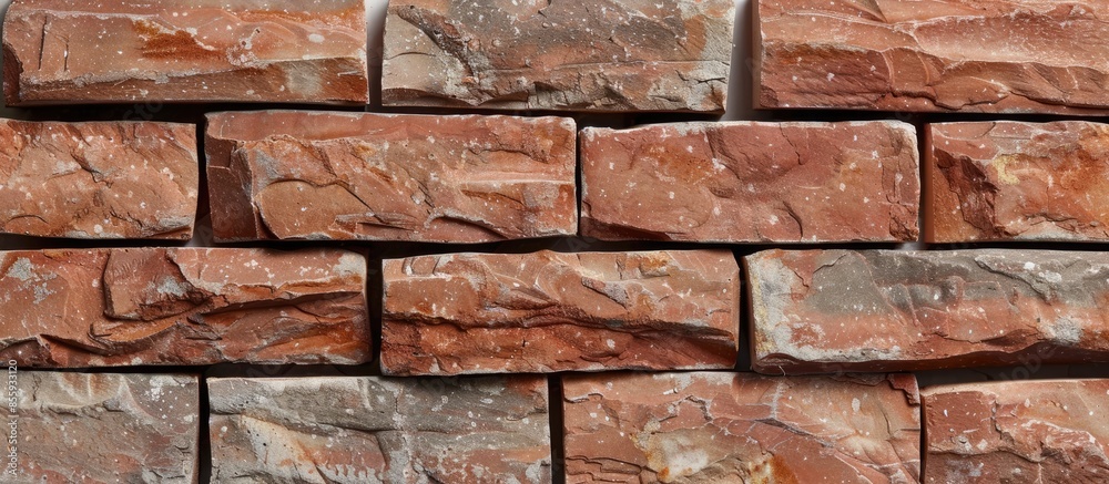 New red brick has a surface like a surface of the stone layer. Copy space image. Place for adding text and design New red brick has a surface like a surface of the stone layer. Copy space image. Place for adding text and design