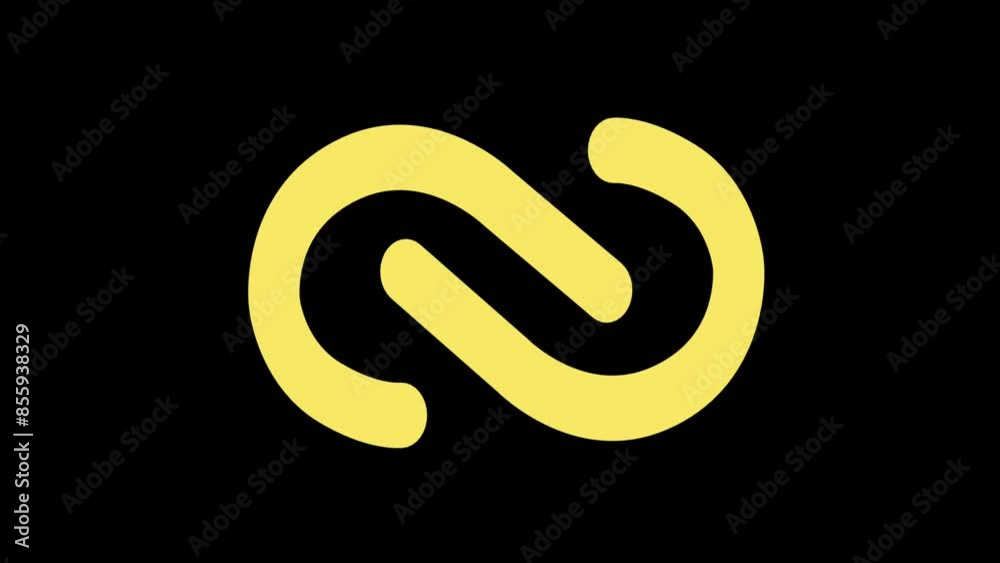 Infinity logo on black background Infinity logo on black background