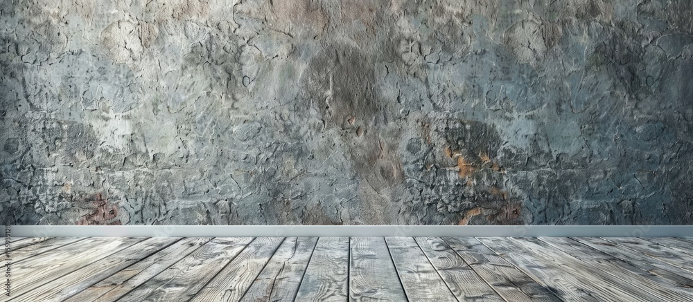 Fototapeta premium Design wall and floor texture in the interior of a new apartment. Copy space image. Place for adding text and design