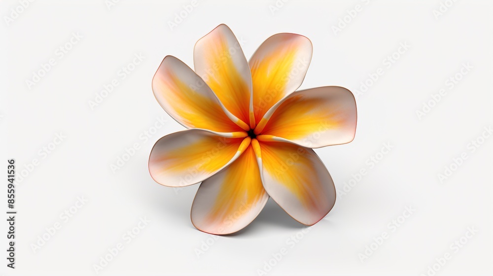 Naklejka premium frangipani flower isolated on white