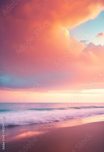 Tranquil Twilight: A Calm Sea and a Soft Pastel Glow