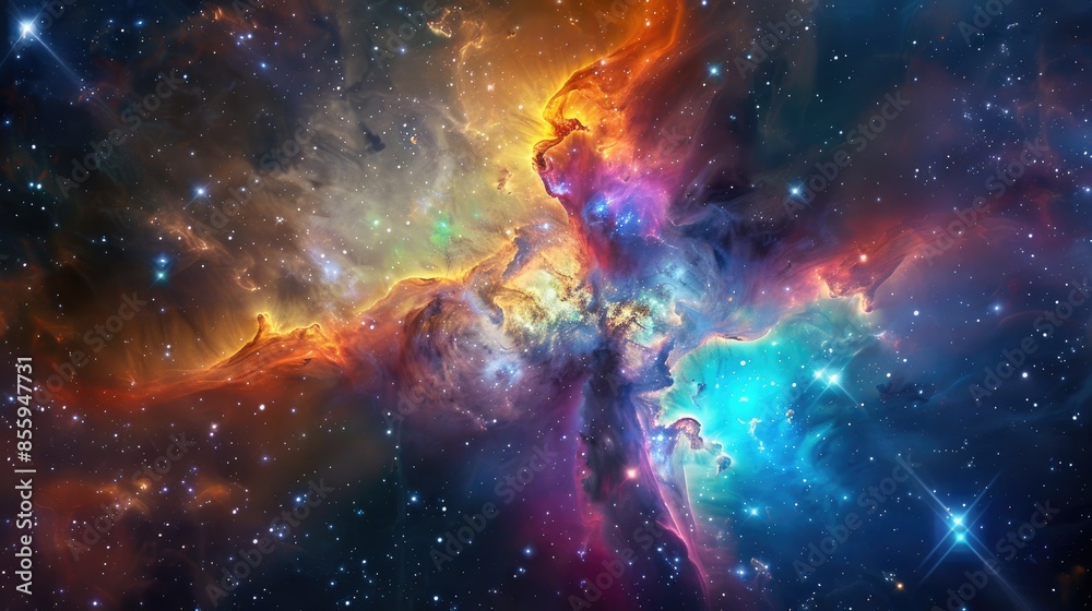 Obraz premium Colorful Nebulae in Outer Space