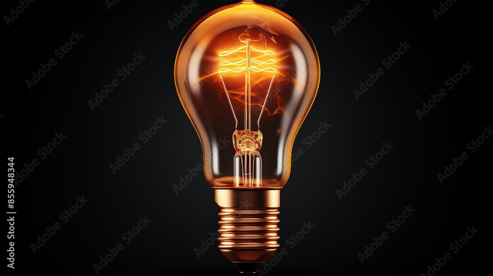 light bulb on black background light bulb on black background