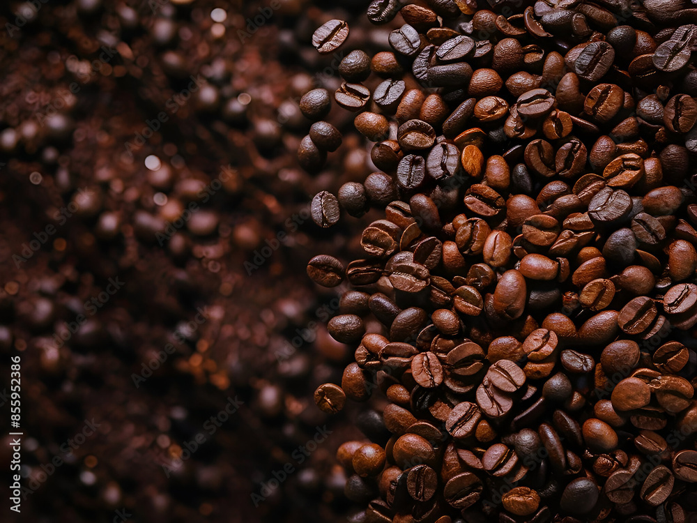 Coffee Beans on a blur dark Background Coffee Beans on a blur dark Background