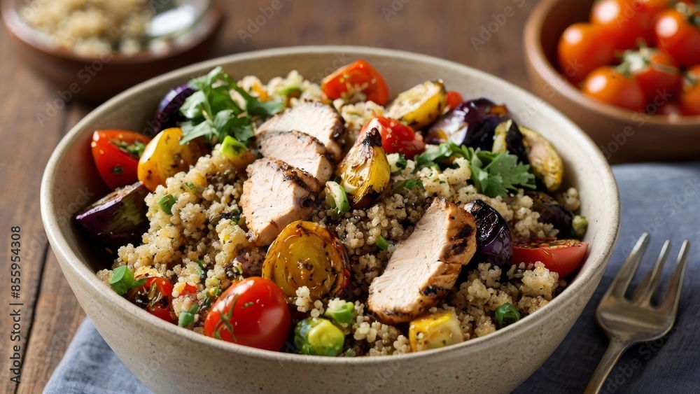 Quinoa salad with grilled chicken and vegetables Quinoa salad with grilled chicken and vegetables