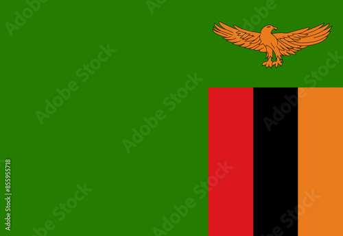 Zambia flag illustrator country flags