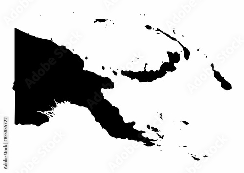 Papua New Guinea map silhouette photo