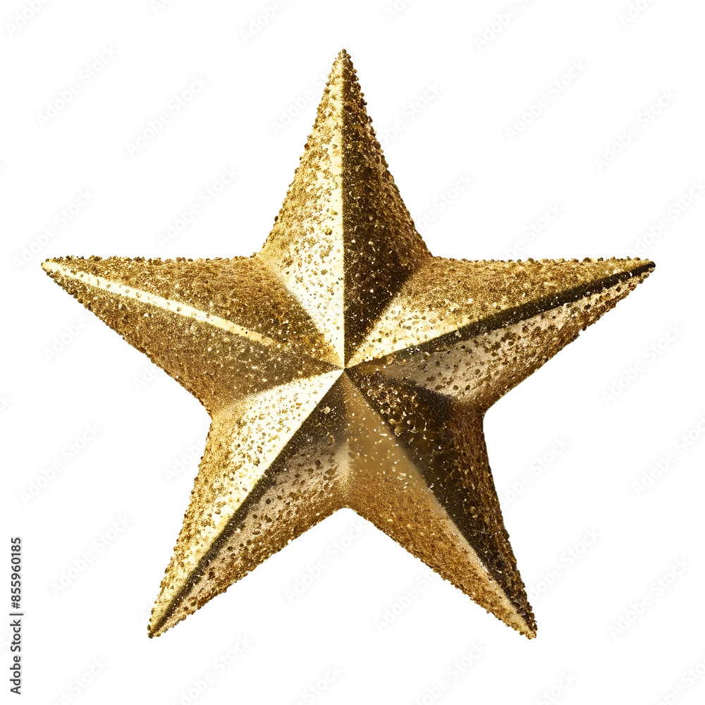 3D Golden star with star dust and shimmer isolated on transparent background 3D Golden star with star dust and shimmer isolated on transparent background