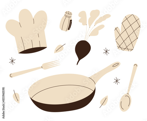 White minimal kitchen tools